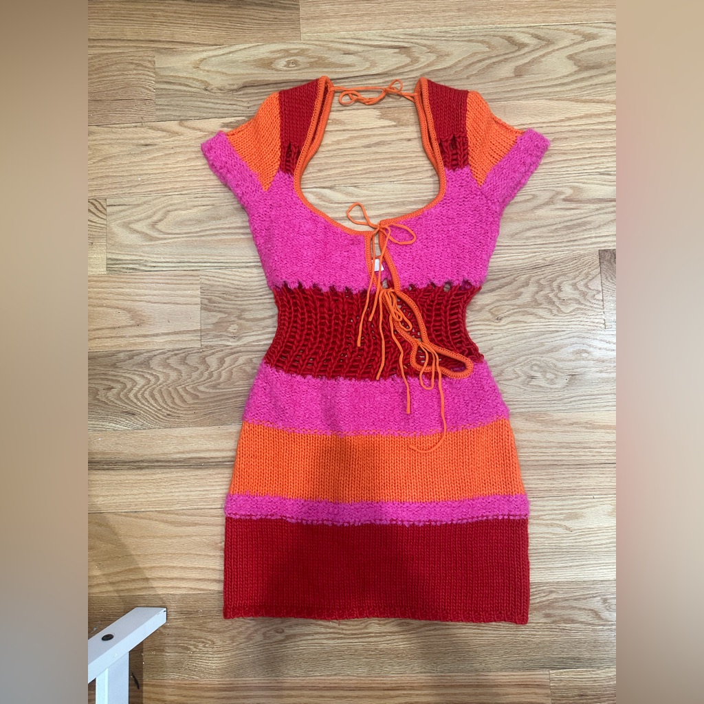 Guizio Cutout Knit Dress Size:L